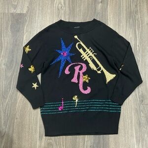 Vintage Mondi Women’s Sweater Music Themed Size 40